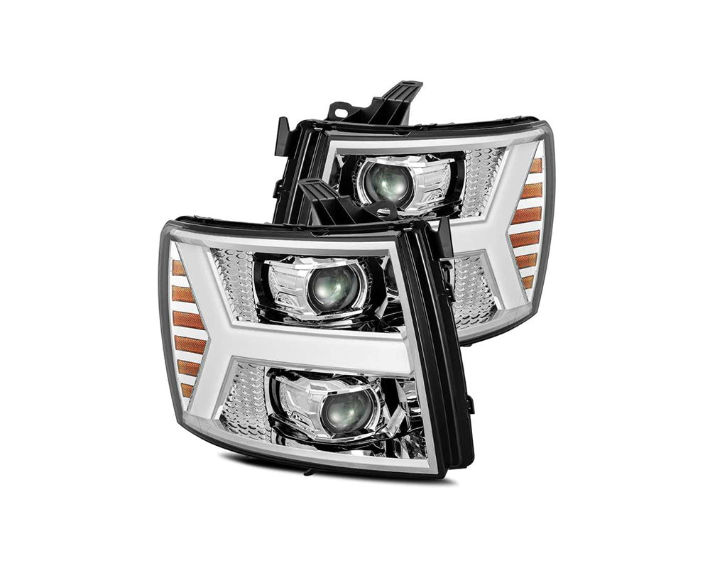 AlphaRex 07-13 Chevy 1500 LUXX LED Projector Headlights Plank