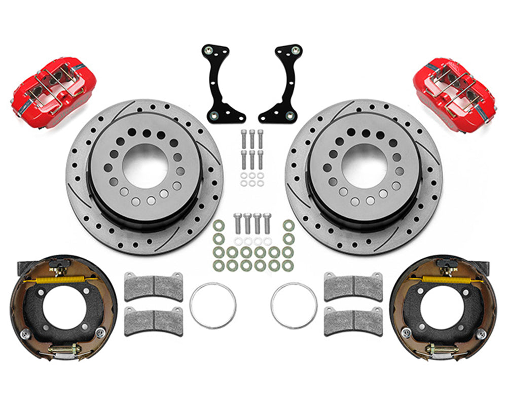 Wilwood - Chevy S10 Axle Flange Forged Dynapro Low-Profile Rear Parking Brake Kit - 11-Inch Rotors