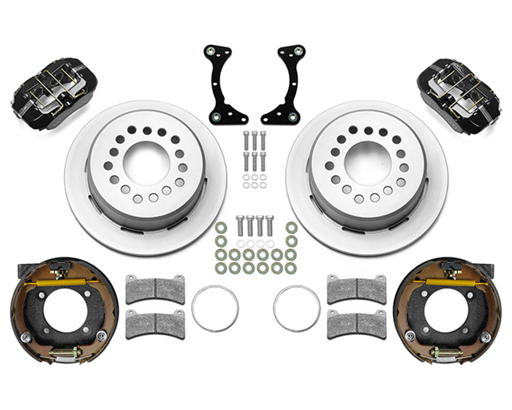 Wilwood - Chevy S10 Axle Flange Forged Dynapro Low-Profile Rear Parking Brake Kit - 11-Inch Rotors