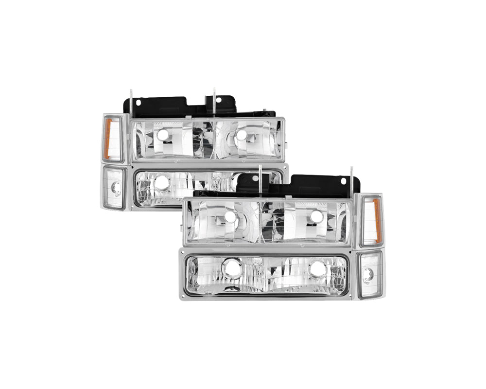 Spyder Xtune 94-98 Chevy/GMC C/K Series 1500/2500 Headlights w/ Parking Lights - Chrome