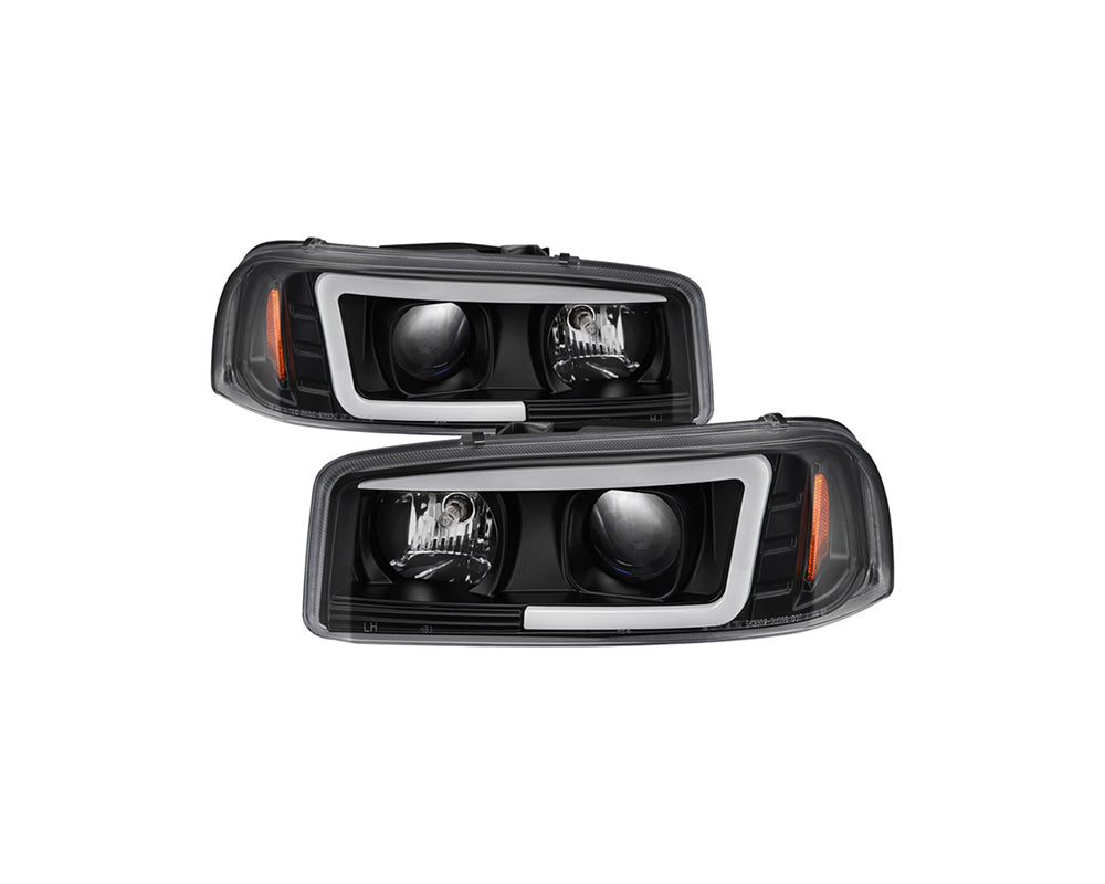 Spyder 99-06 GMC Sierra 1500/2500/3500 V2 Projector Headlights - DRL - Black