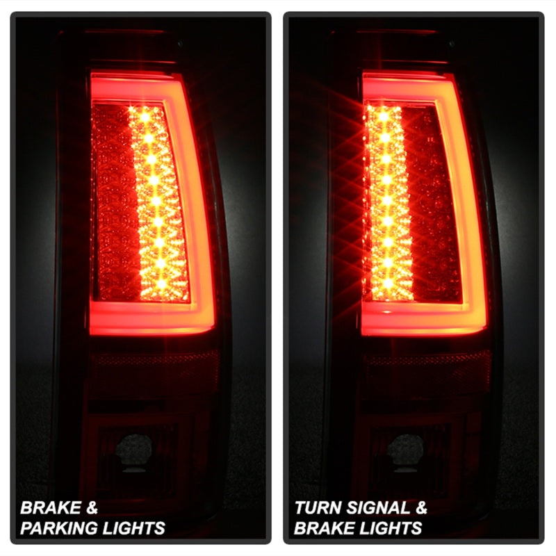 Spyder Chevy/GMC Silverado/Sierra 1500/2500 99-06 Version 2 LED Tail Lights - Red Clear (Does Not Fit Stepside)