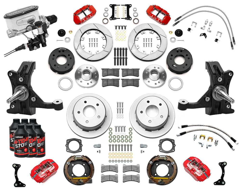 Wilwood - 1988-1998 Chevy/GMC C1500-OBS Complete Front and Rear Big Brake Kit - 12.19-in Rotor Diameter