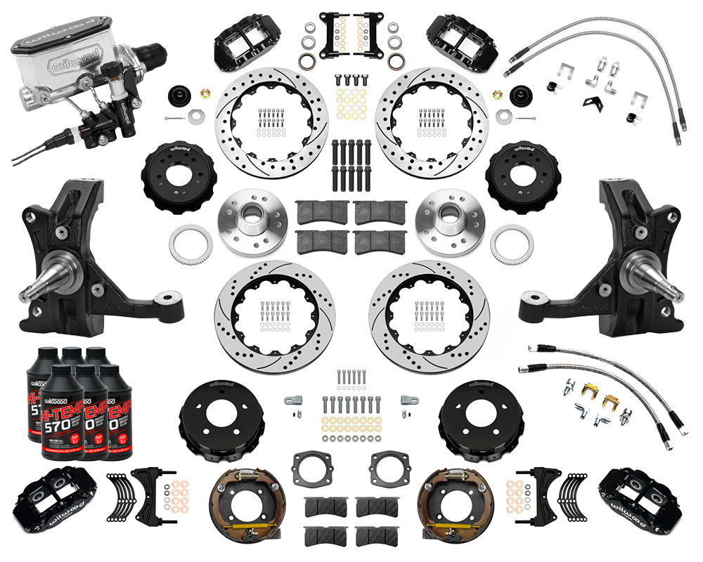 Wilwood - 1988-1998 Chevy/GMC C1500-OBS Complete Front and Rear Big Brake Kit - 13-in Rotor Diameter