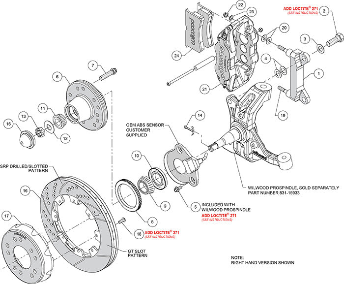 Wilwood - 1988-1999 Chevy/GMC C1500-OBS Forged Narrow Superlite 6R Big Brake Front Brake Kit (Hub) - 12.19-in Rotor Diameter