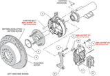 Wilwood - Chevy S10 Axle Forged Dynalite Rear Parking Brake Kit - 12.19-Inch Rotors