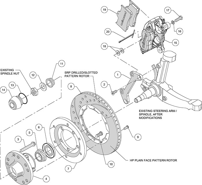 Wilwood - 1982-2003 Chevy S10 Forged Dynalite Pro Series Front Brake Kit - 11-Inch Rotors