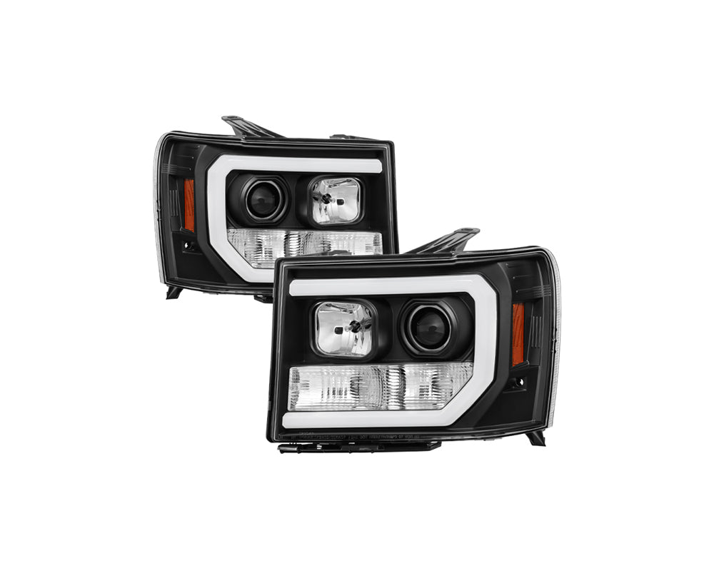 Spyder 07-13 GMC Sierra 1500 V2 Projector Headlights LED DRL - Black