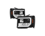 Spyder 07-13 GMC Sierra 1500 V2 Projector Headlights LED DRL - Black